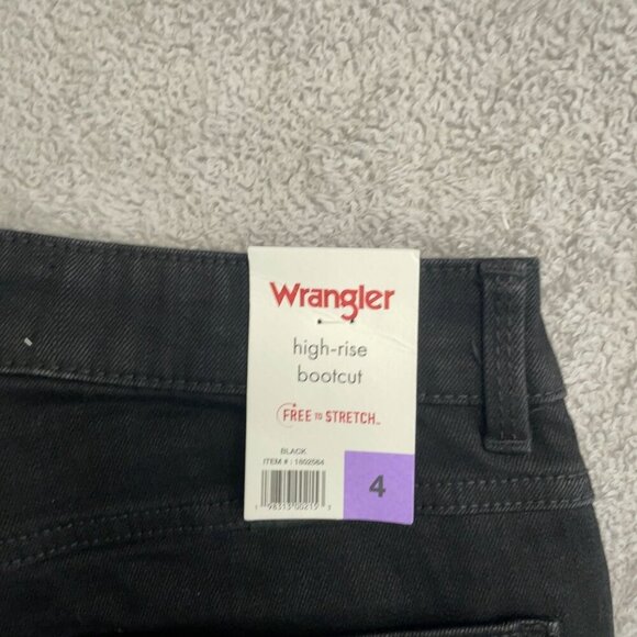 NEW Wrangler Women's Size 4 High-Rise Black Bootcut Jeans Stretch Denim - Picture 8 of 11